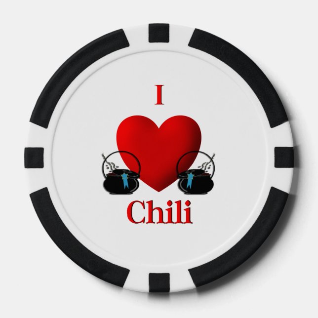 Jetons De Poker I Heart Chili (Recto)