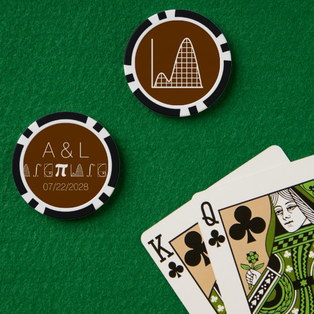 Jetons De Poker Il s'ajoute au chocolat (Table de poker (double))