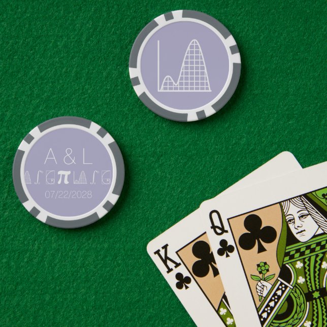 Jetons De Poker Il s'ajoute dans Lavender (Table de poker (double))