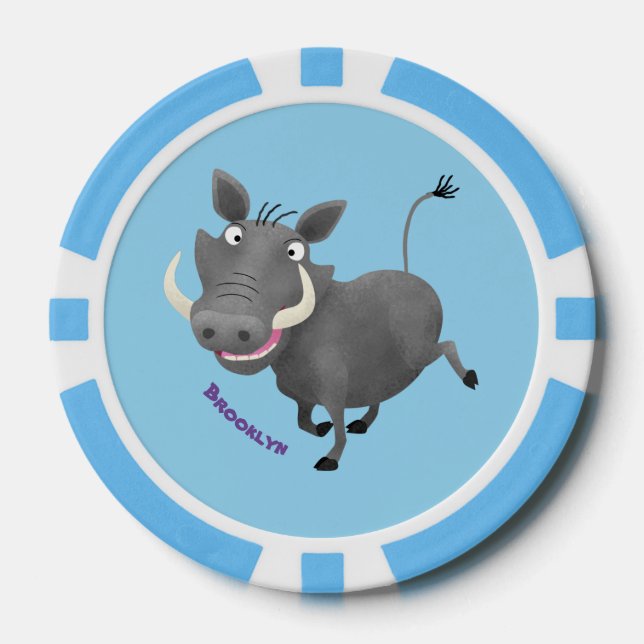 Jetons De Poker Illustration amusante d'un cochon de phacochère af (Recto)
