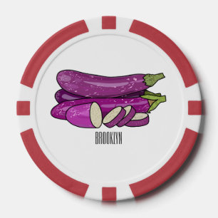 Jetons De Poker Illustration d'aubergine