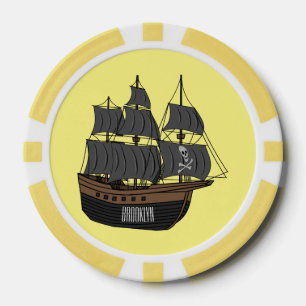 Jetons De Poker Illustration de bateau pirate