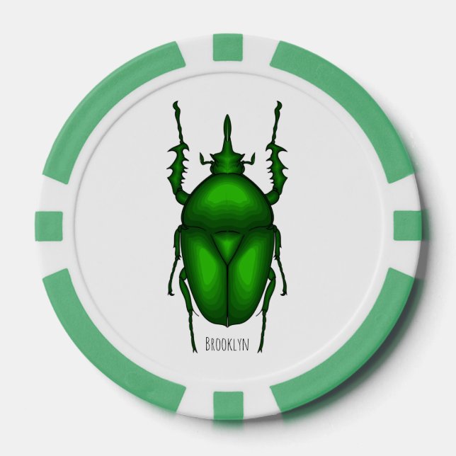 Jetons De Poker Illustration de bug Mecynorhina torquata (Recto)