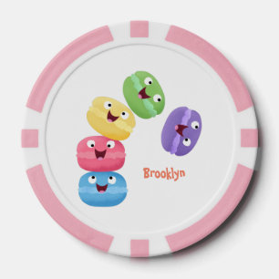 Jetons De Poker Illustration de caricature de macarons marrant mig
