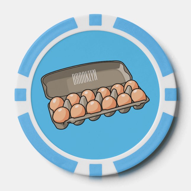 Jetons De Poker Illustration de carton d'oeufs (Recto)