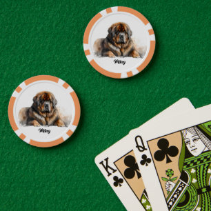 Jetons De Poker Illustration de chien mignon - Mastiff 