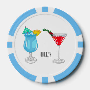 Jetons De Poker Illustration de cocktail