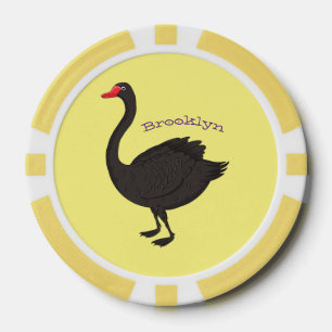 Jetons De Poker Illustration de cygne noir