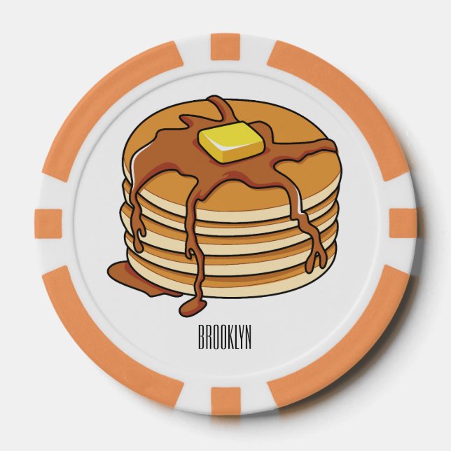 Jetons De Poker Illustration de dessin animé de Pancake (Recto)