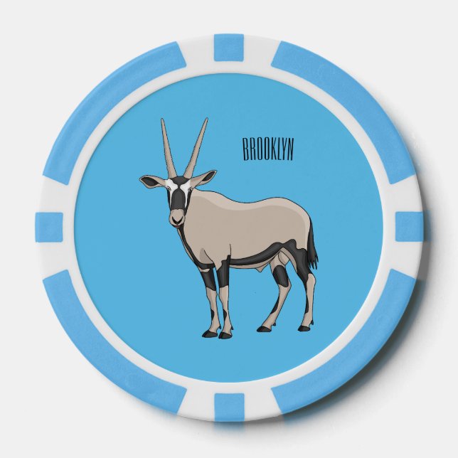 Jetons De Poker Illustration de dessin animé Oryx (Recto)