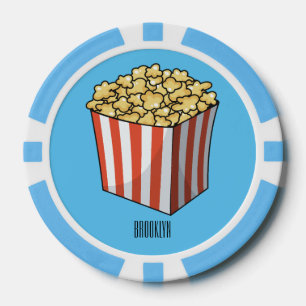 Jetons De Poker Illustration de dessin animé Popcorn