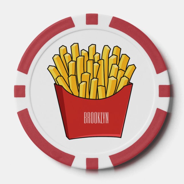 Jetons De Poker Illustration de frites (Recto)