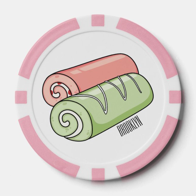Jetons De Poker Illustration de gâteau suisse roll / roll (Recto)