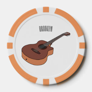 Jetons De Poker Illustration de guitare acoustique