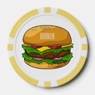 Jetons De Poker Illustration de Hamburger