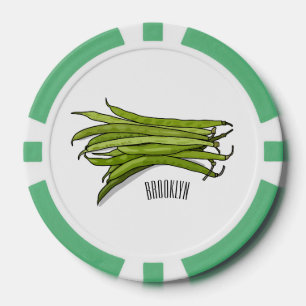 Jetons De Poker Illustration de haricots verts