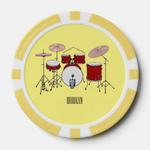 Jetons De Poker Illustration de kit de batterie