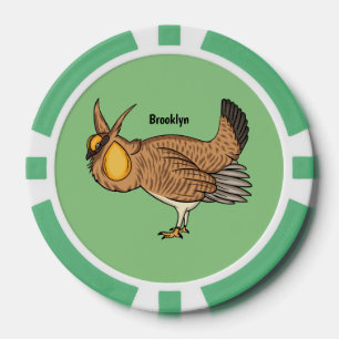 Jetons De Poker Illustration de la bande dessinée de poulet de pra