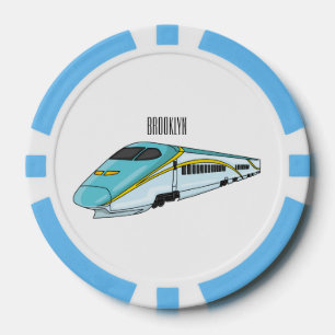 Jetons De Poker Illustration de la bande dessinée d'un train à bal