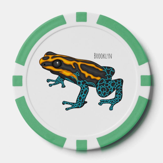 Jetons De Poker Illustration de la grenouille à fléchettes de pois (Recto)