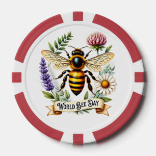 Jetons De Poker Illustration de la Journée mondiale des abeilles a
