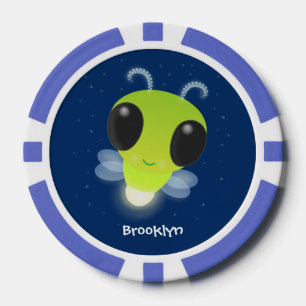 Jetons De Poker Illustration de la luciole vert mou