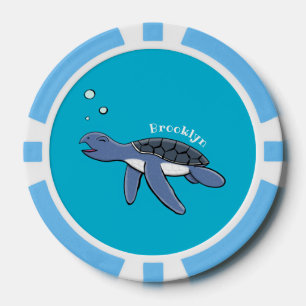 Jetons De Poker Illustration de la petite tortue de mer