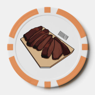 Jetons De Poker Illustration de la poitrine de boeuf