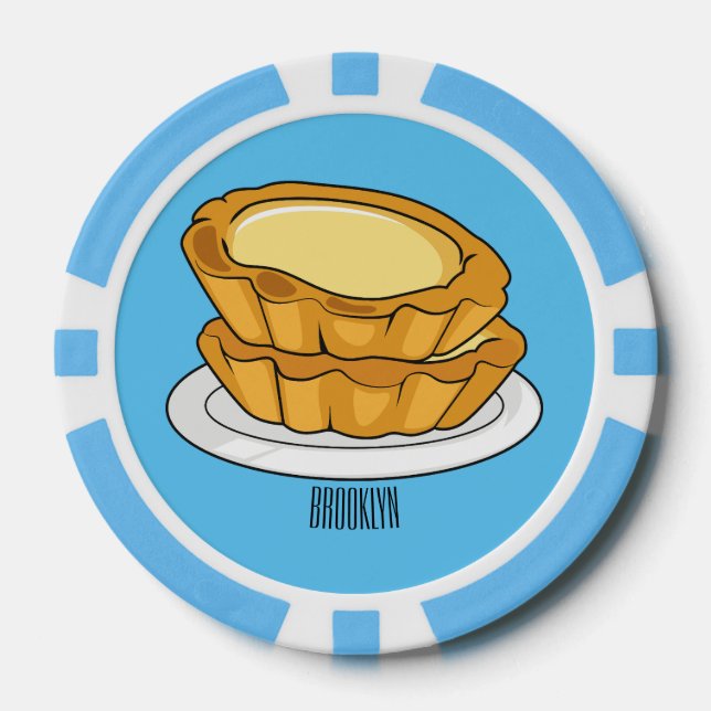 Jetons De Poker Illustration de la tarte à l'oeuf (Recto)