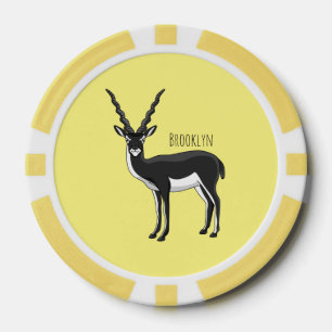 Jetons De Poker Illustration de l'antilope Blackbuck
