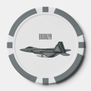 Jetons De Poker Illustration de l'avion de chasse