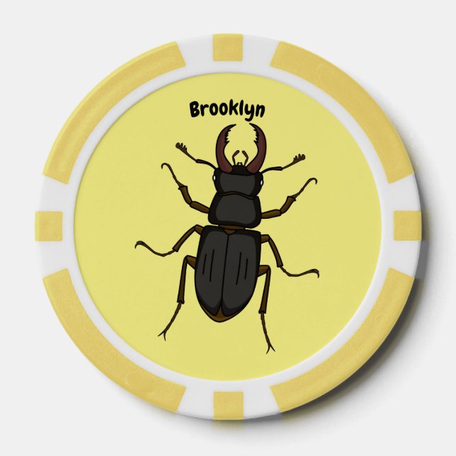 Jetons De Poker Illustration de l'insecte du dendroctone du pin (Recto)