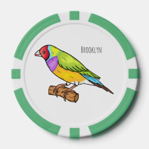 Jetons De Poker Illustration de l'oiseau de taille gouldienne