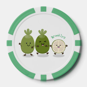 Jetons De Poker Illustration de mignonne guava feijoa