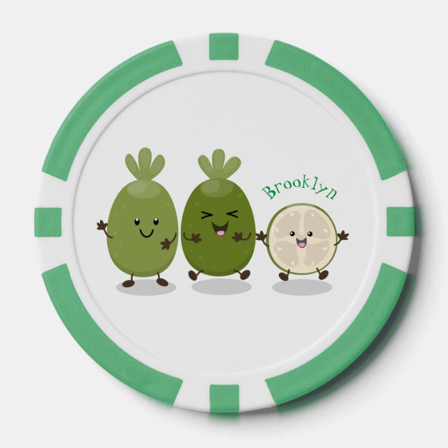 Jetons De Poker Illustration de mignonne guava feijoa (Recto)