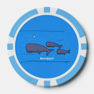 Jetons De Poker Illustration de mignonne migratrice de baleines à