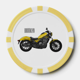 Jetons De Poker Illustration de moto Cruiser