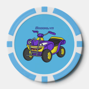 Jetons De Poker Illustration de moto Purple Quad