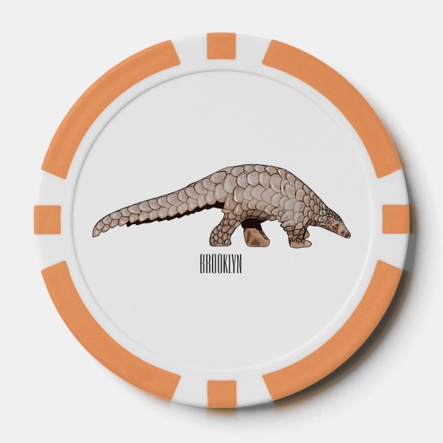 Jetons De Poker Illustration de Pangolin (Recto)