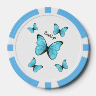 Jetons De Poker Illustration de papillons Morpho
