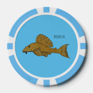 Jetons De Poker Illustration de poisson Pleco