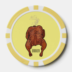 Jetons De Poker Illustration de poulet rôti