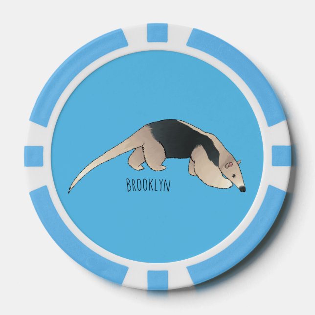 Jetons De Poker Illustration de Tamandua (Recto)