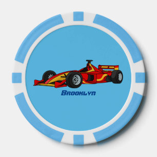 Jetons De Poker Illustration de voitures de course à grande vitess