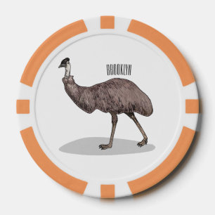 Jetons De Poker Illustration d'Emu bird