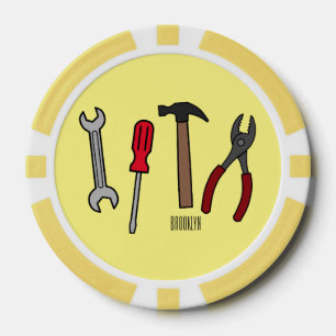 Jetons De Poker Illustration des outils de menuiserie