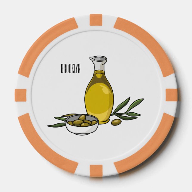 Jetons De Poker Illustration d'huile d'olive (Recto)