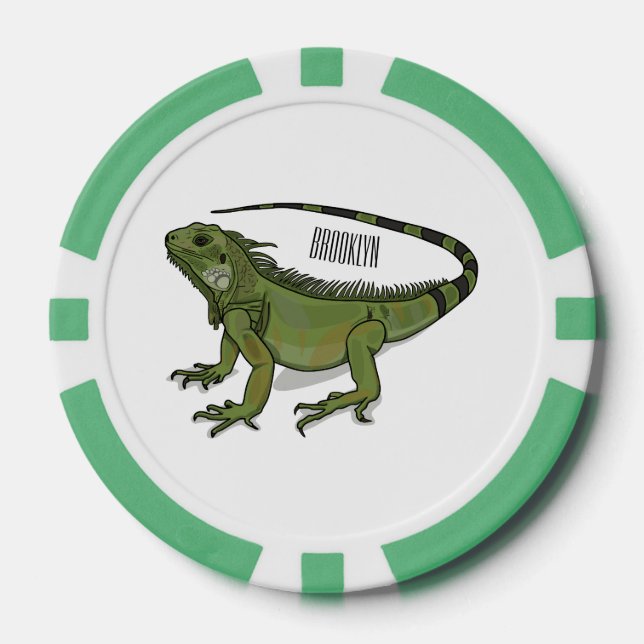 Jetons De Poker Illustration d'Iguana (Recto)