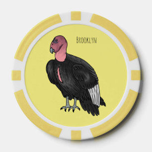Jetons De Poker Illustration d'oiseau condor de Californie