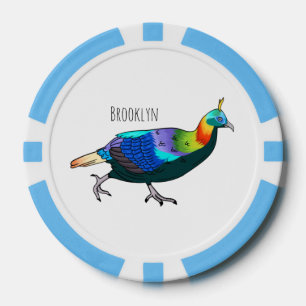 Jetons De Poker Illustration d'oiseau monal himalayen